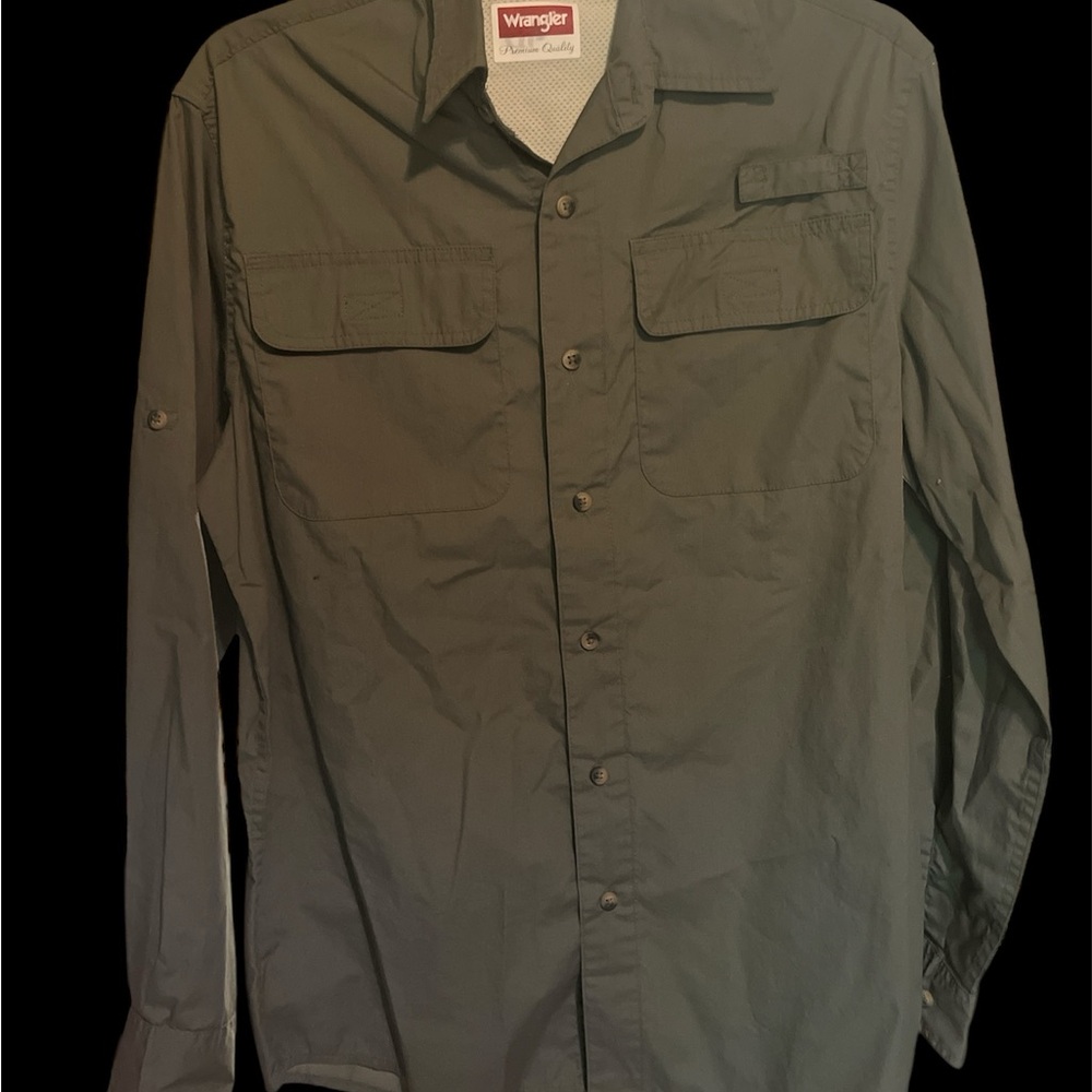 Wrangler Green Button-Up Shirt